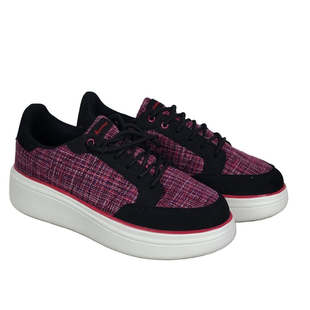 OrthoComfoot Platform Sneakers ZGBX12G WMS EU 42 US 11 Pink Black Tweed Plaid